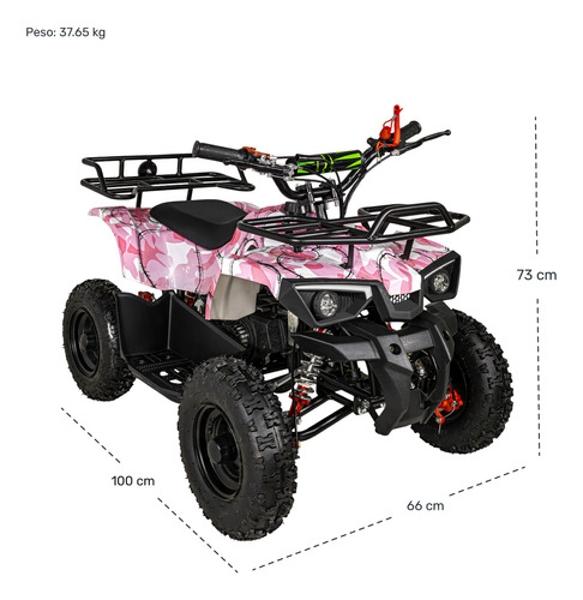 Cuatrimoto Montable Motor A Gasolina 49cc Niños 45km/h Rosa Little Monkey