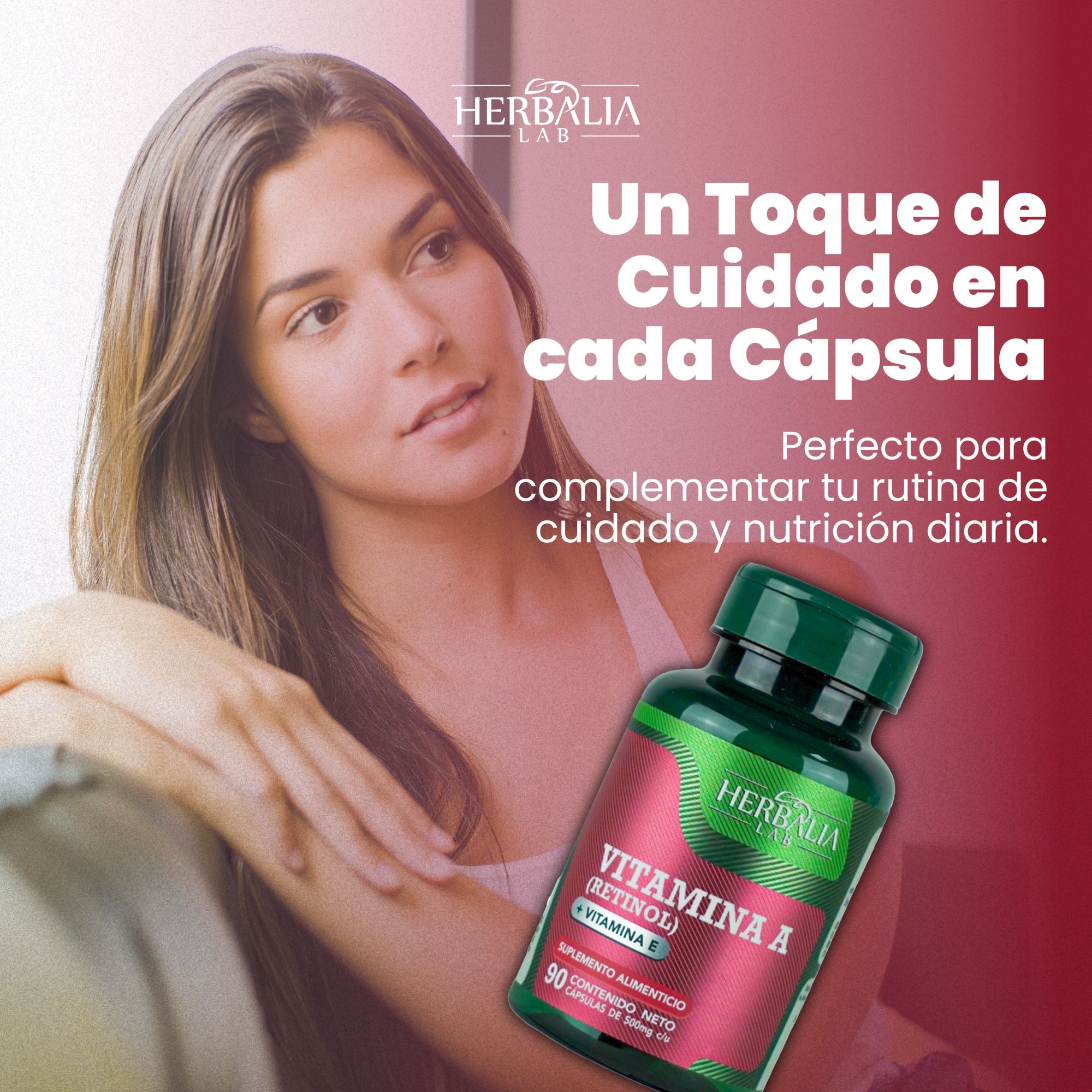 Herbalia Lab | Vitamina A (Retinol) + Vitamina E, Apoyo Nutricional Diario - 90 Cápsulas
