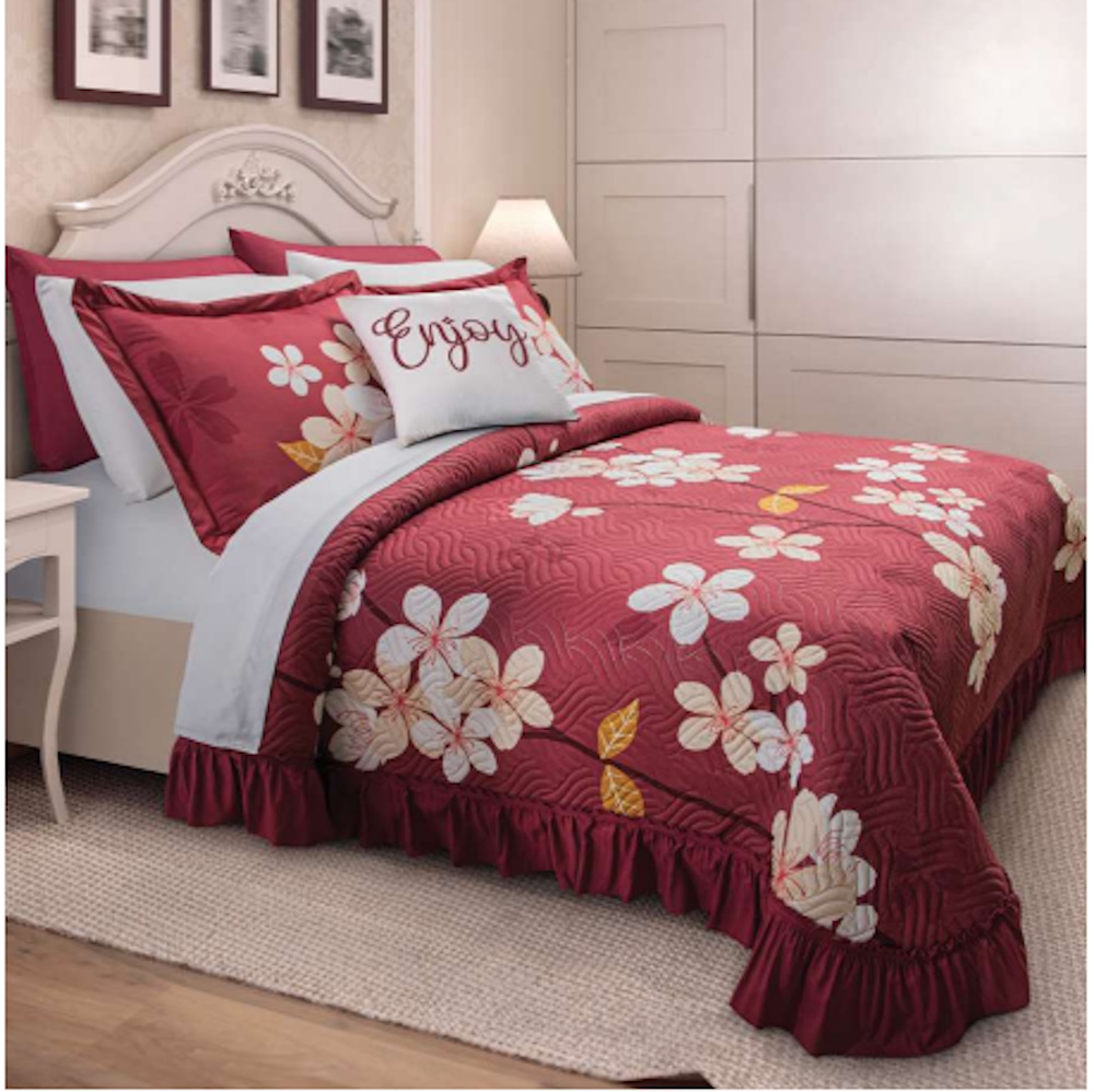 Colcha Neo Dulce Vino Poliéster Matrimonial Concord