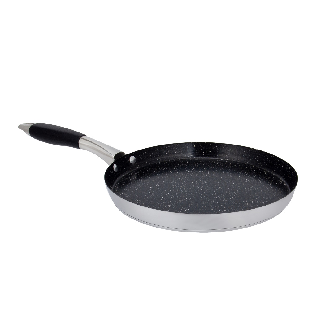 Comal 30 cm Antiadherente Acero Inoxidable Inducción Fraciel