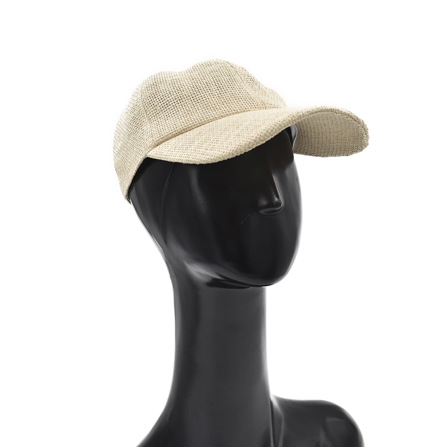 Gorra de Beisbol Beige Tipo Paja para Mujer 