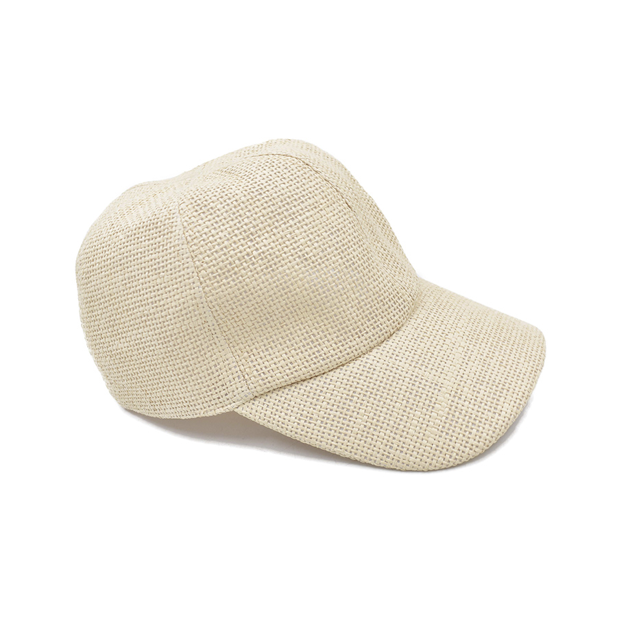 Gorra de Beisbol Beige Tipo Paja para Mujer 