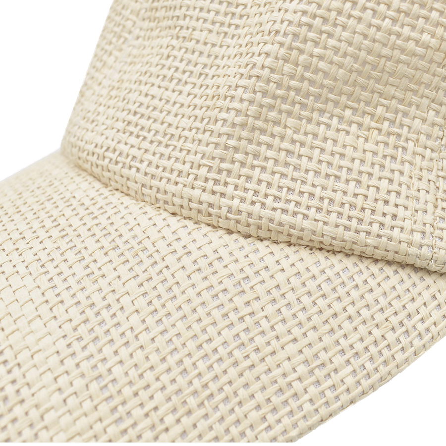 Gorra de Beisbol Beige Tipo Paja para Mujer 