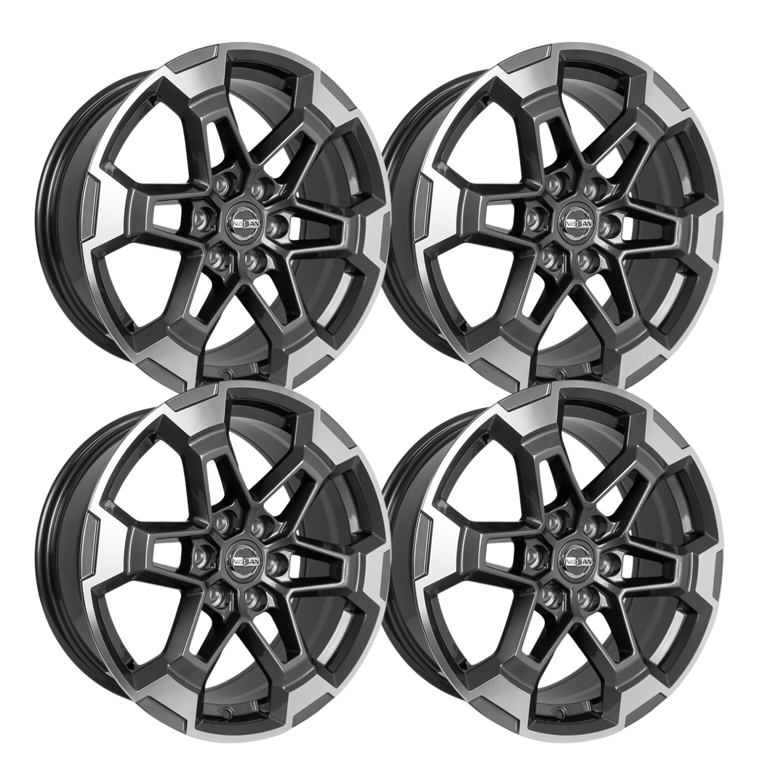 4 RINES 17 6X114.3 GUNMMETAL Nissan NP300 Estacas, Frontier