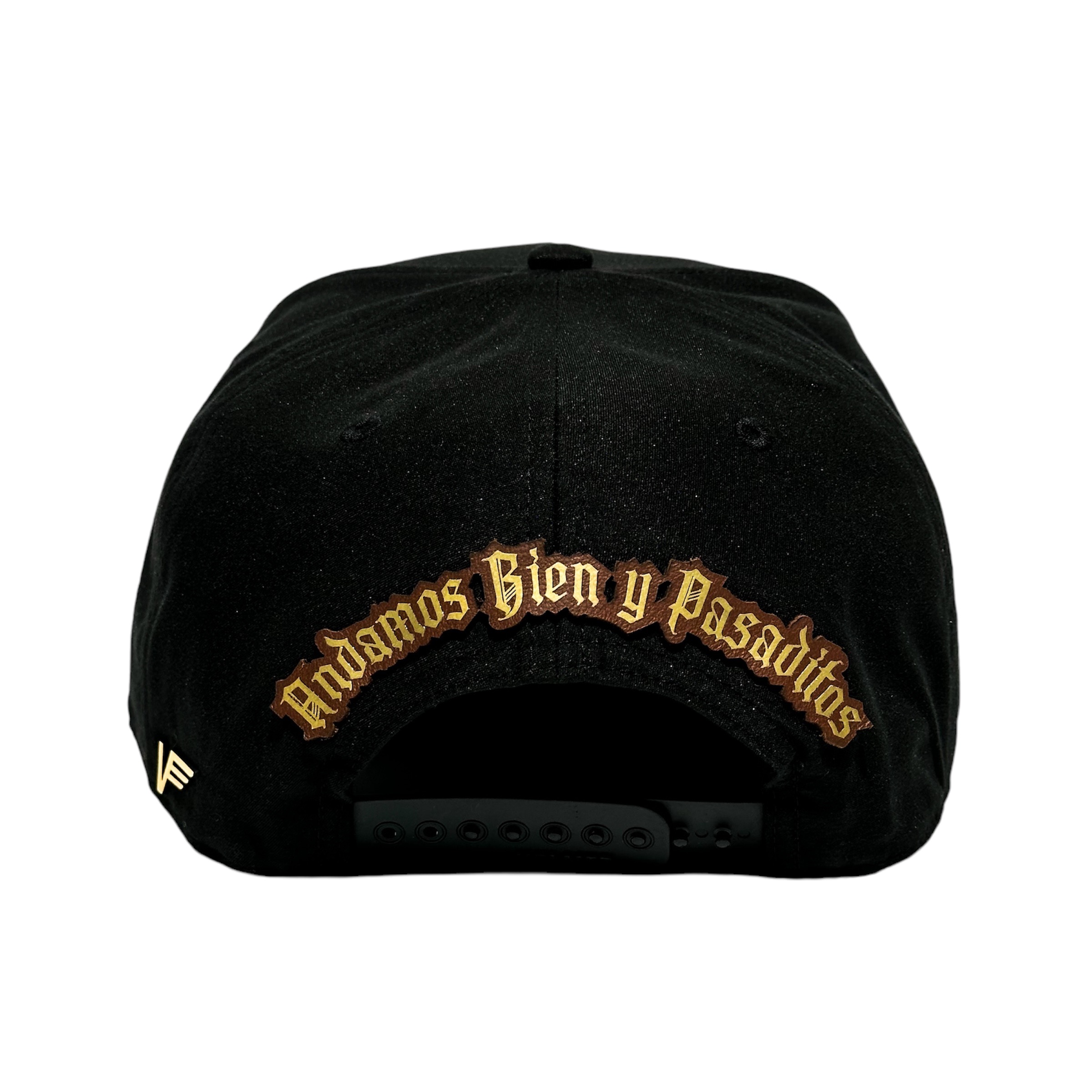 VAGO Style 1% Gorra Artesanal Negra Ajustable Visera Curva
