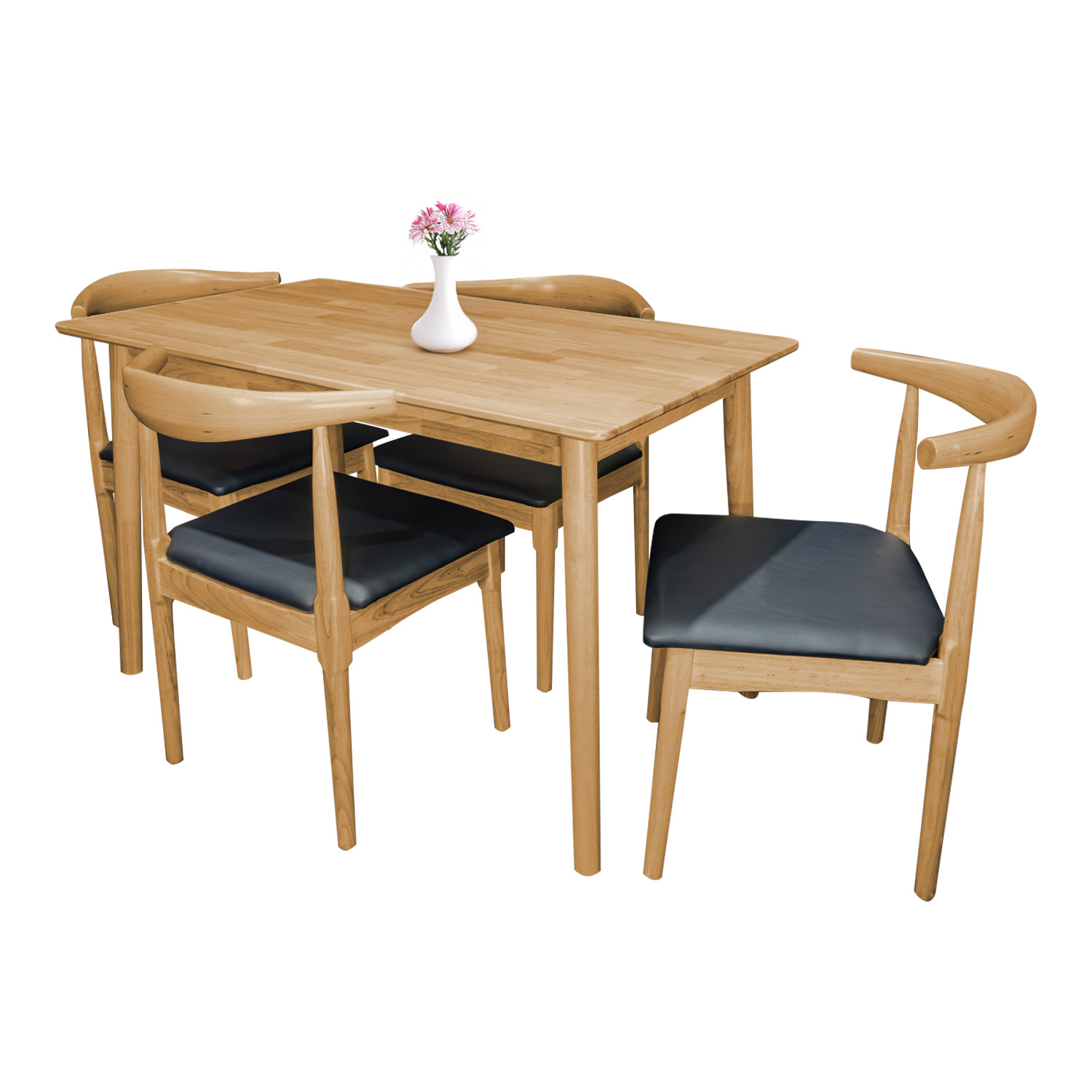 Comedor con Mesa de Madera y 4 Sillas Bossa Victoria