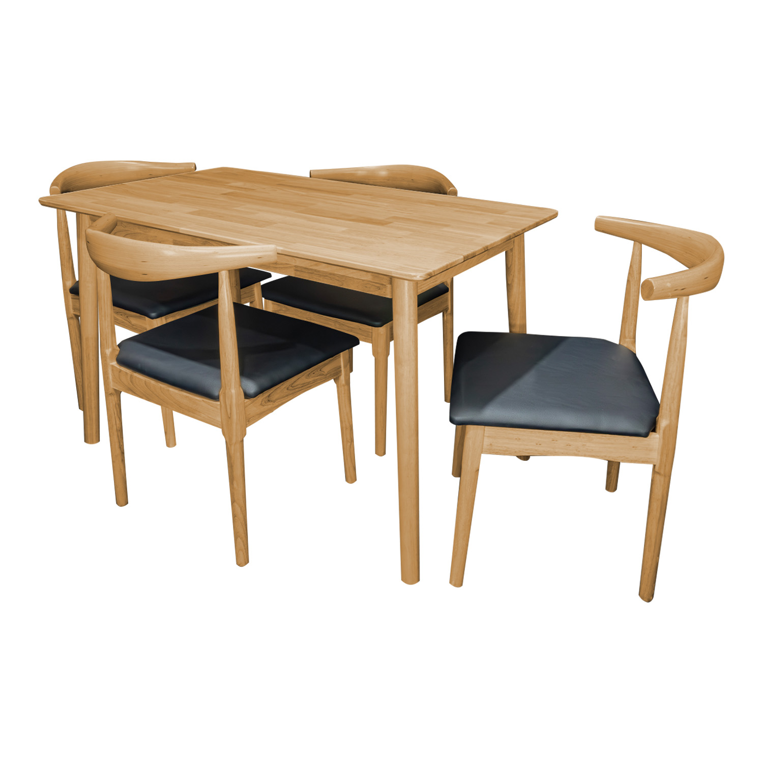 Comedor con Mesa de Madera y 4 Sillas Bossa Victoria
