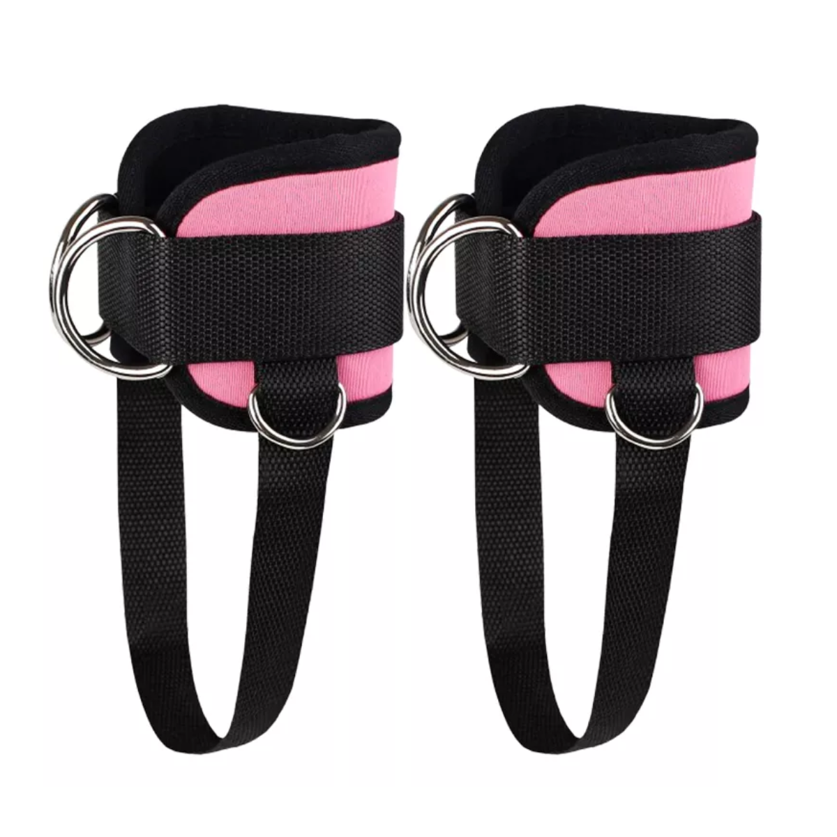 2pcs Grilletes Para Tobillo Con Talonera Gym Correa Color Negro