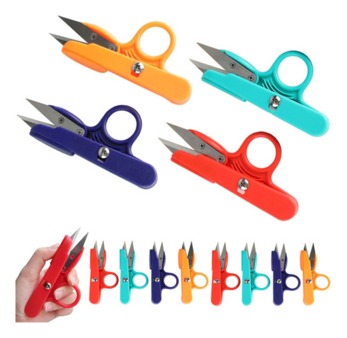 12 Tijeras Desebradores Acero Bordado Costura Cortador Hilo COLORES