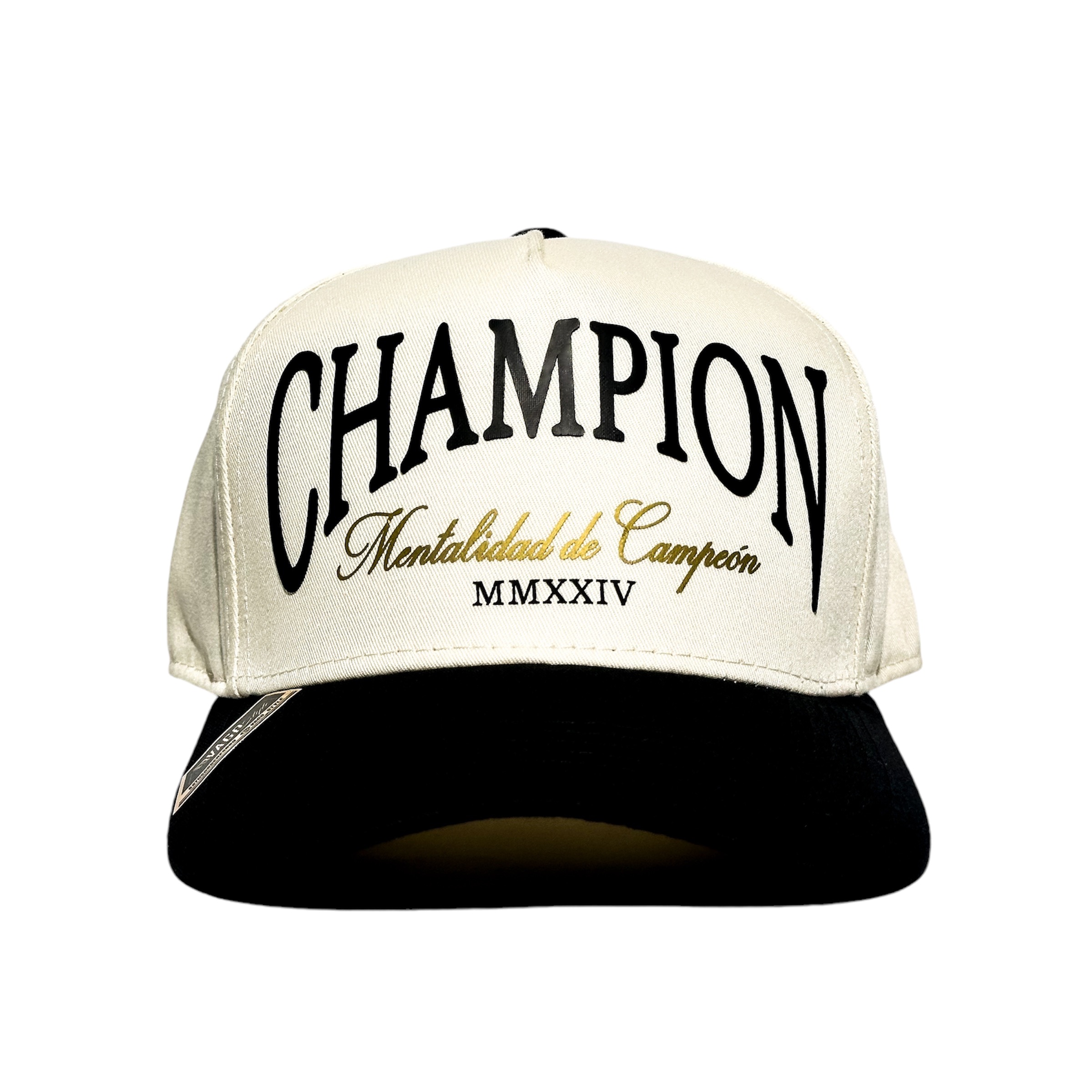 VAGO Style CHAMPION Gorra Artesanal Marfil Visera Curva