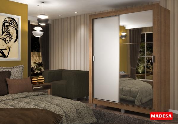 Ropero Closet Madesa Dallas Plus 1 Espejo con Pies MB 07