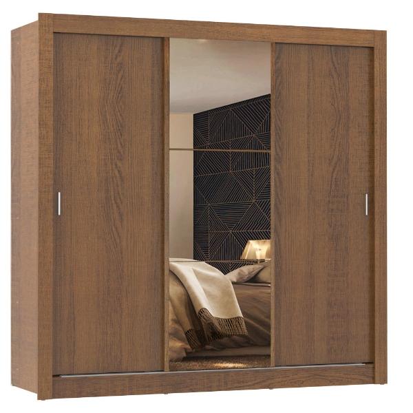 Ropero Closet Madesa Mônaco 3 Puertas 1 Espejo MM
