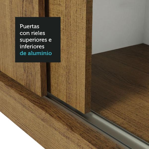 Ropero Closet Madesa Mônaco 3 Puertas 1 Espejo MM