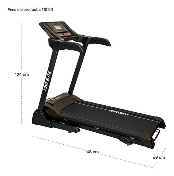 Caminadora Electrica Plegable 1.75hp 3 Niveles Inclinacion Centurfit