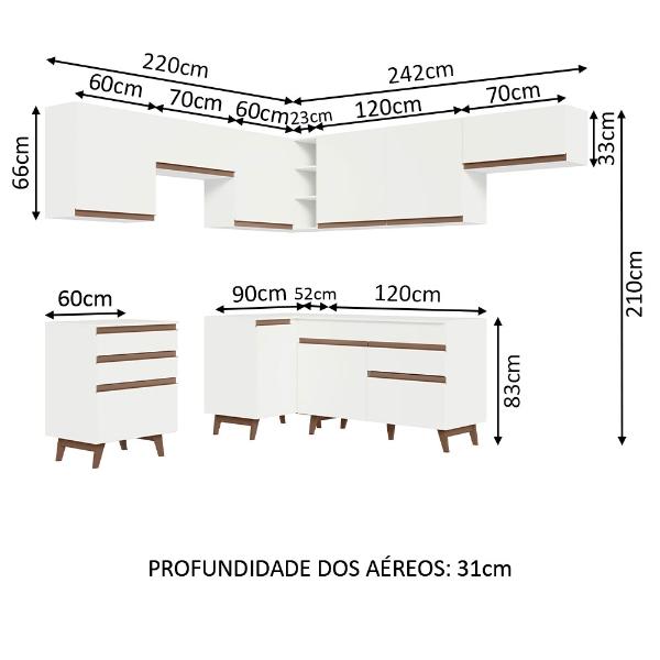 Cocina Integral Completa Modular Madesa Reims 462cm BB 03