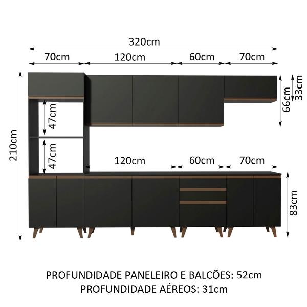 Cocina Integral Completa Modular Madesa Reims 320cm NN 04