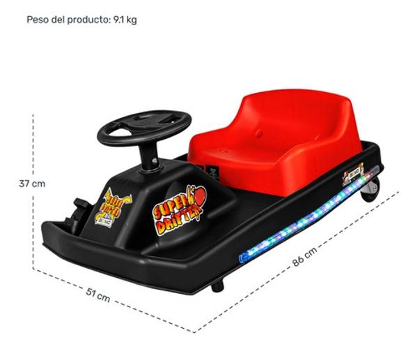 Drifter Crazy Kart Carrito Chocón Montable Electrico E-Be