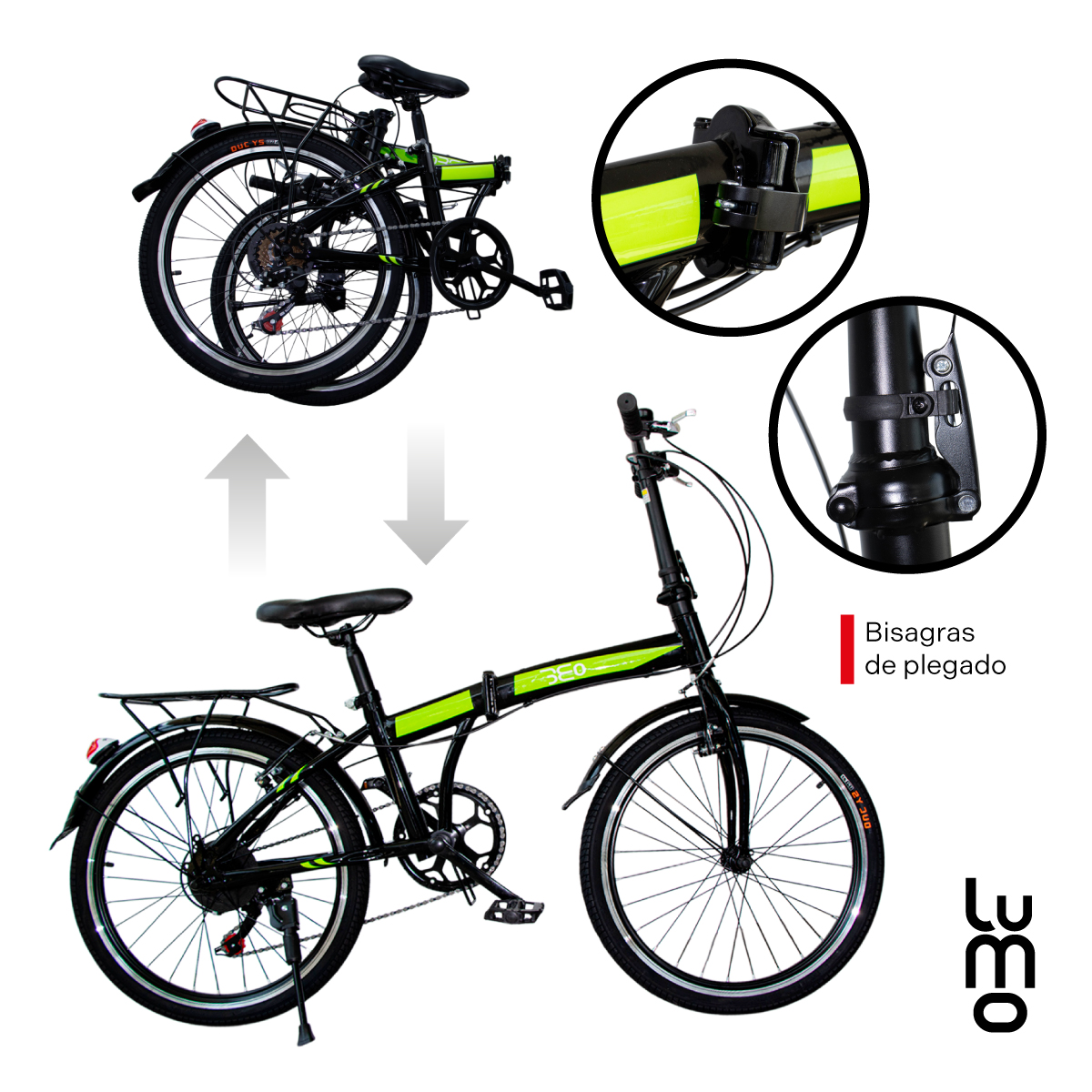 Bicicleta Montaña Plegable Retro Vintage R22 Vbrake