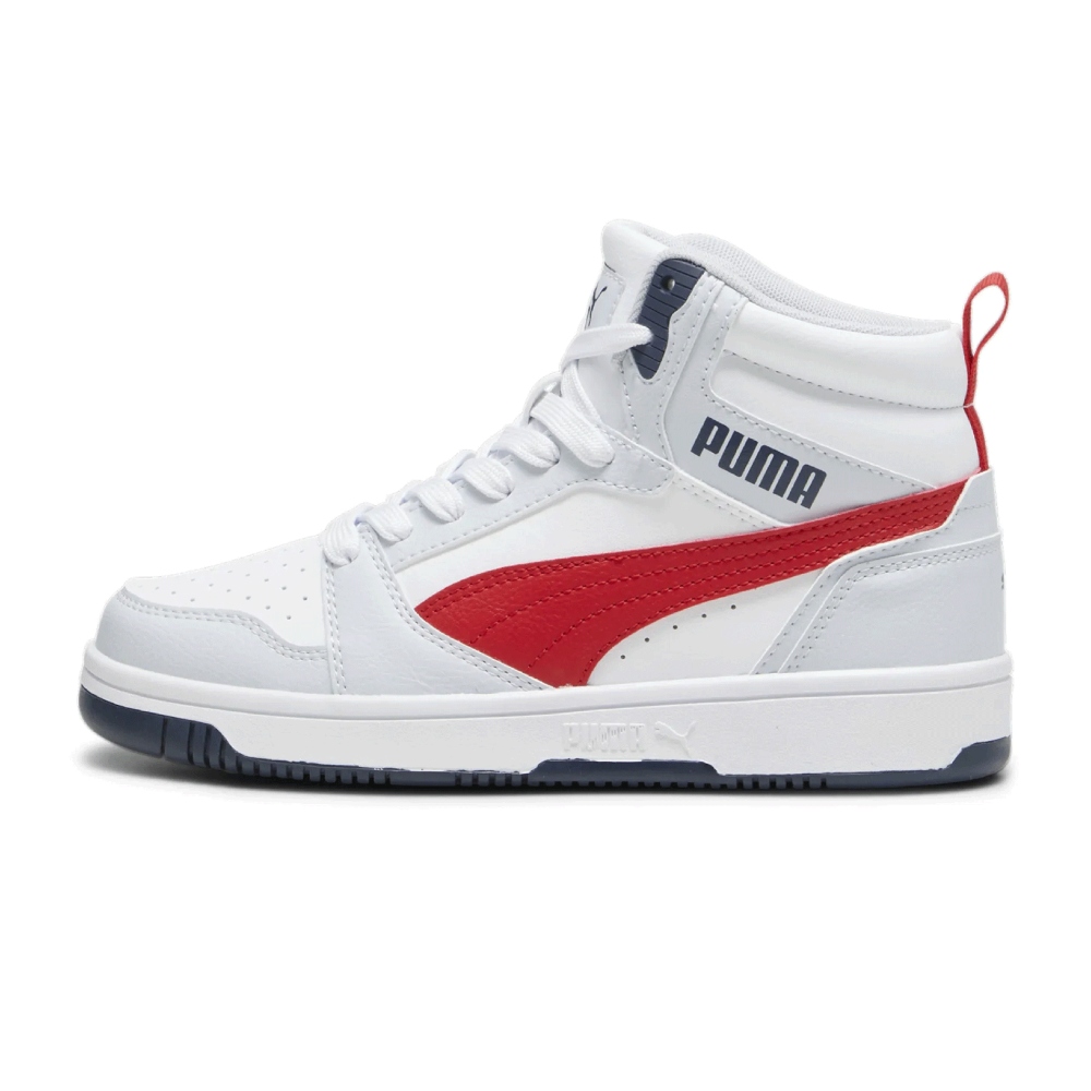 Tenis Puma Rebound  V6 Mid Blanco-Gris Unisex 393831 09