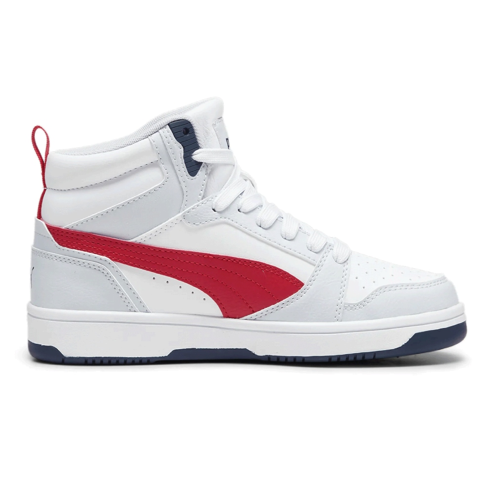 Tenis Puma Rebound  V6 Mid Blanco-Gris Unisex 393831 09