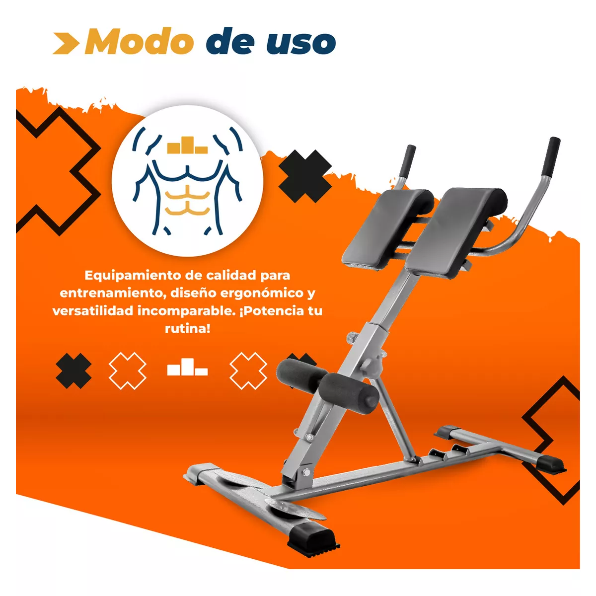 Silla Romana Ajustable Banco De Hiperextensión Espalda