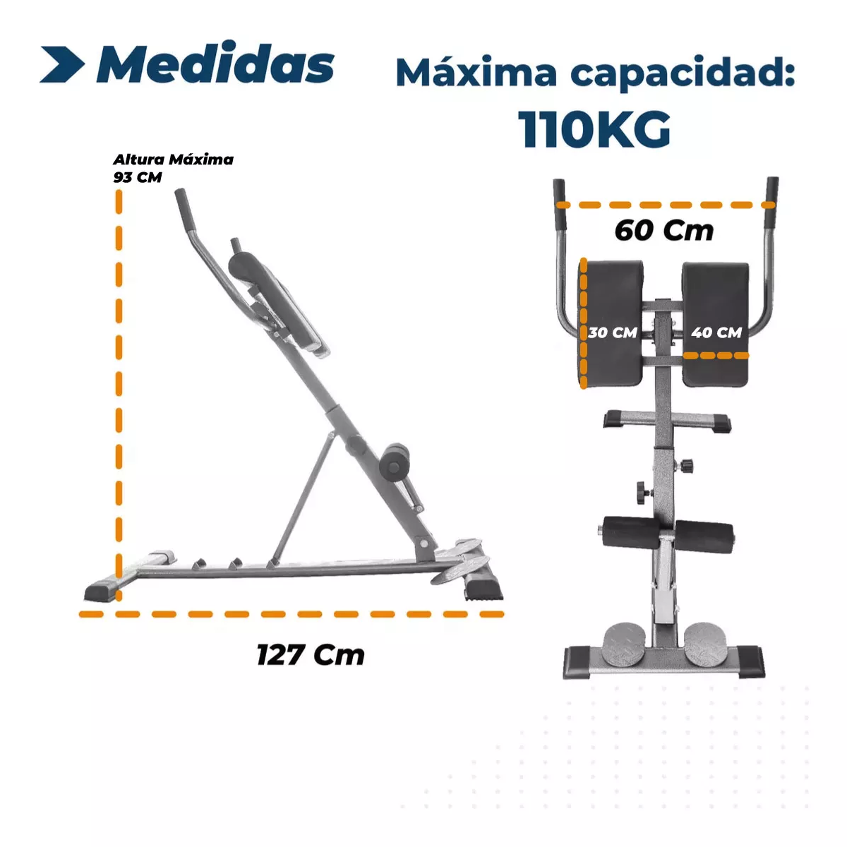 Silla Romana Ajustable Banco De Hiperextensión Espalda