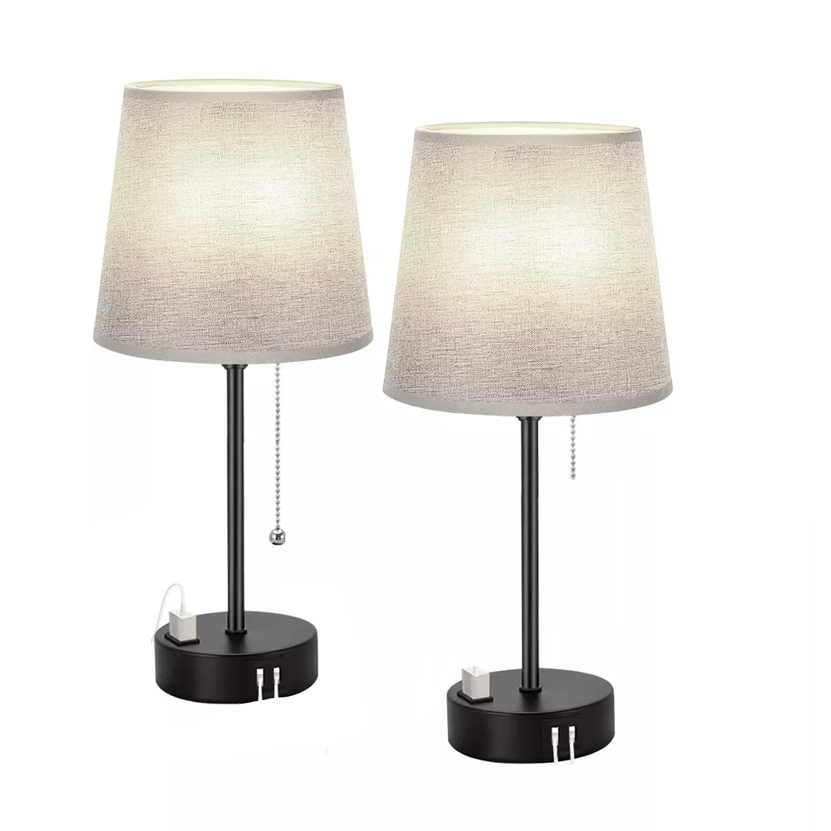 Lampara Escritorio Buró Mesa Luz De Noche Led 2pcs Con Focos