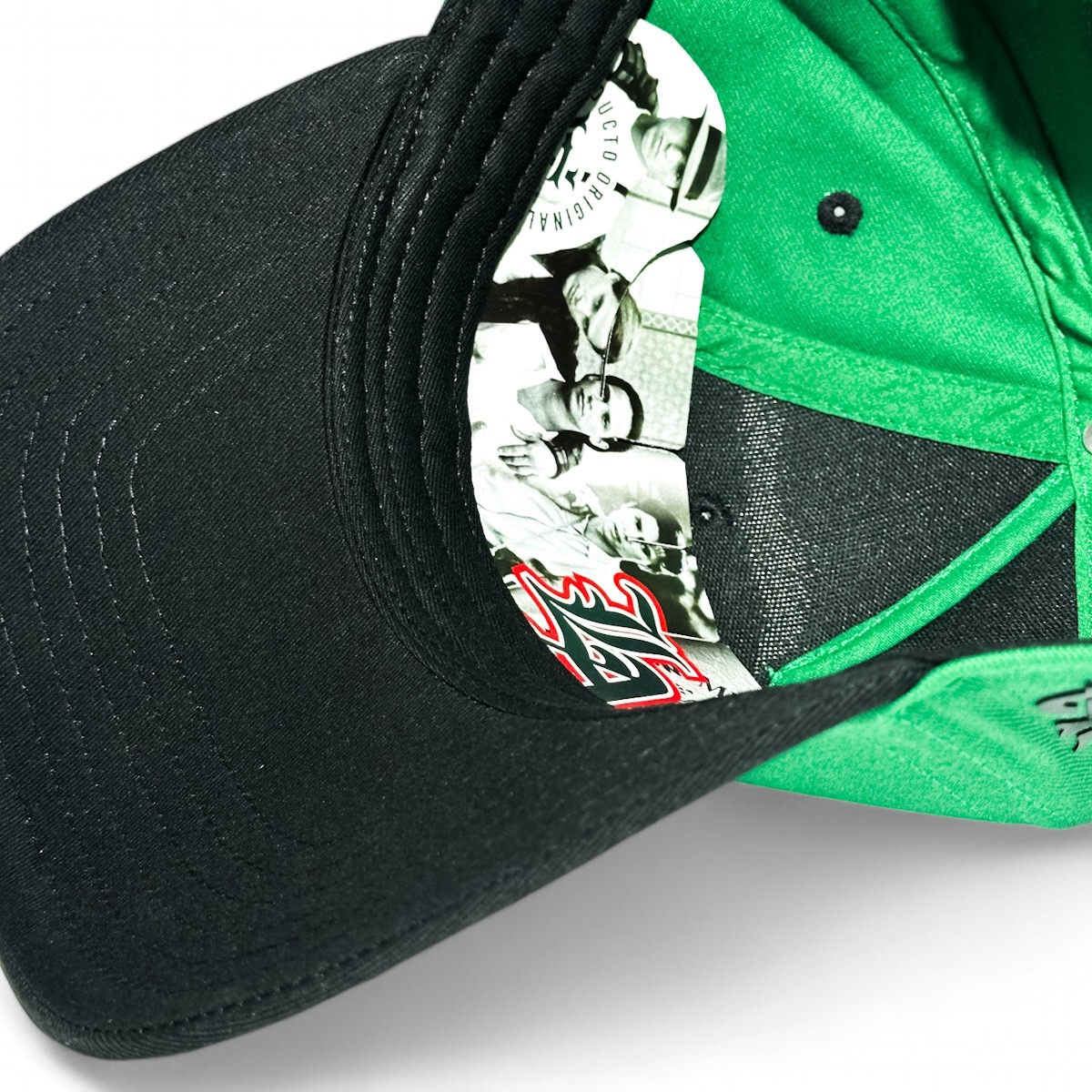 VAGO Style LA MX Gorra Artesanal Verde Visera Curva