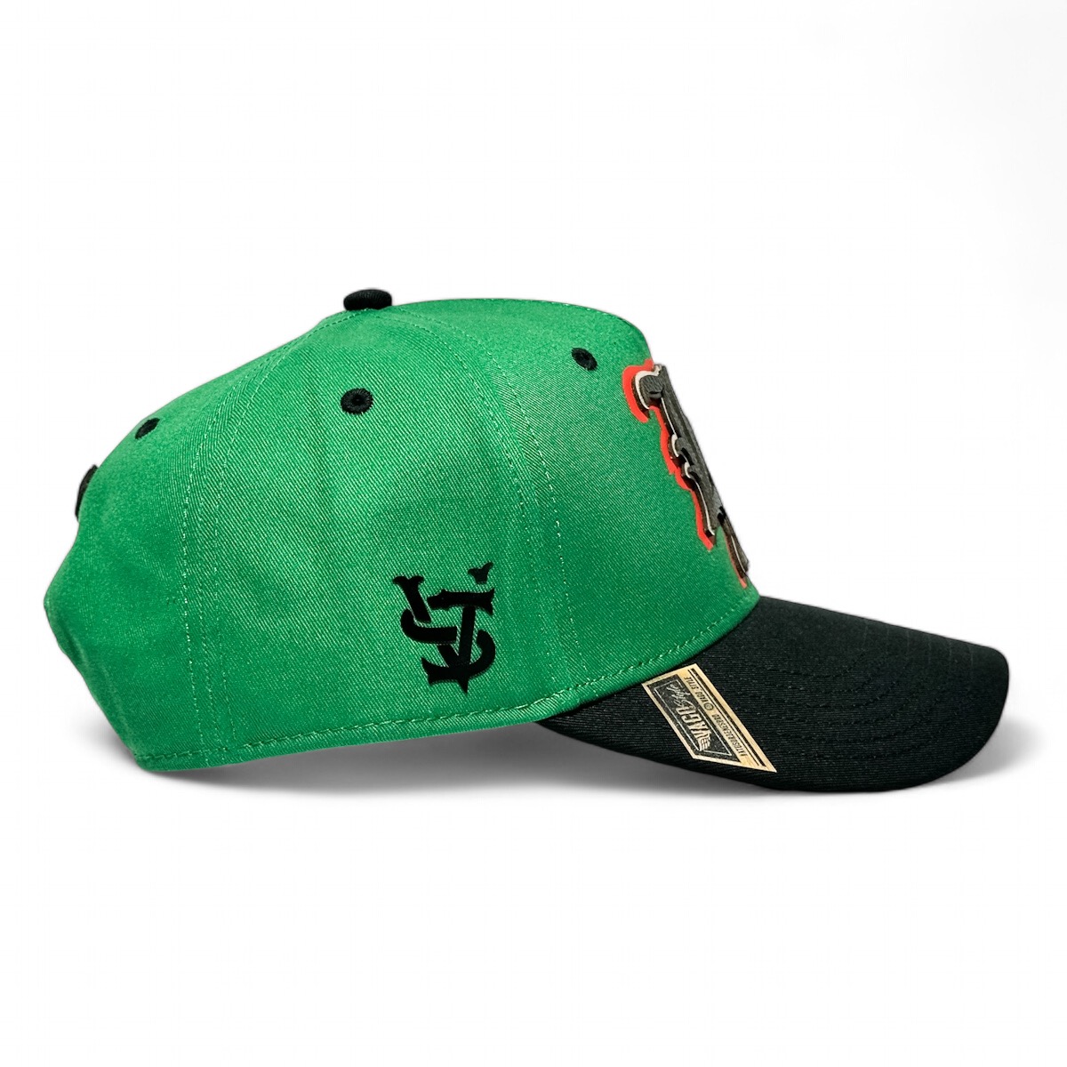 VAGO Style LA MX Gorra Artesanal Verde Visera Curva