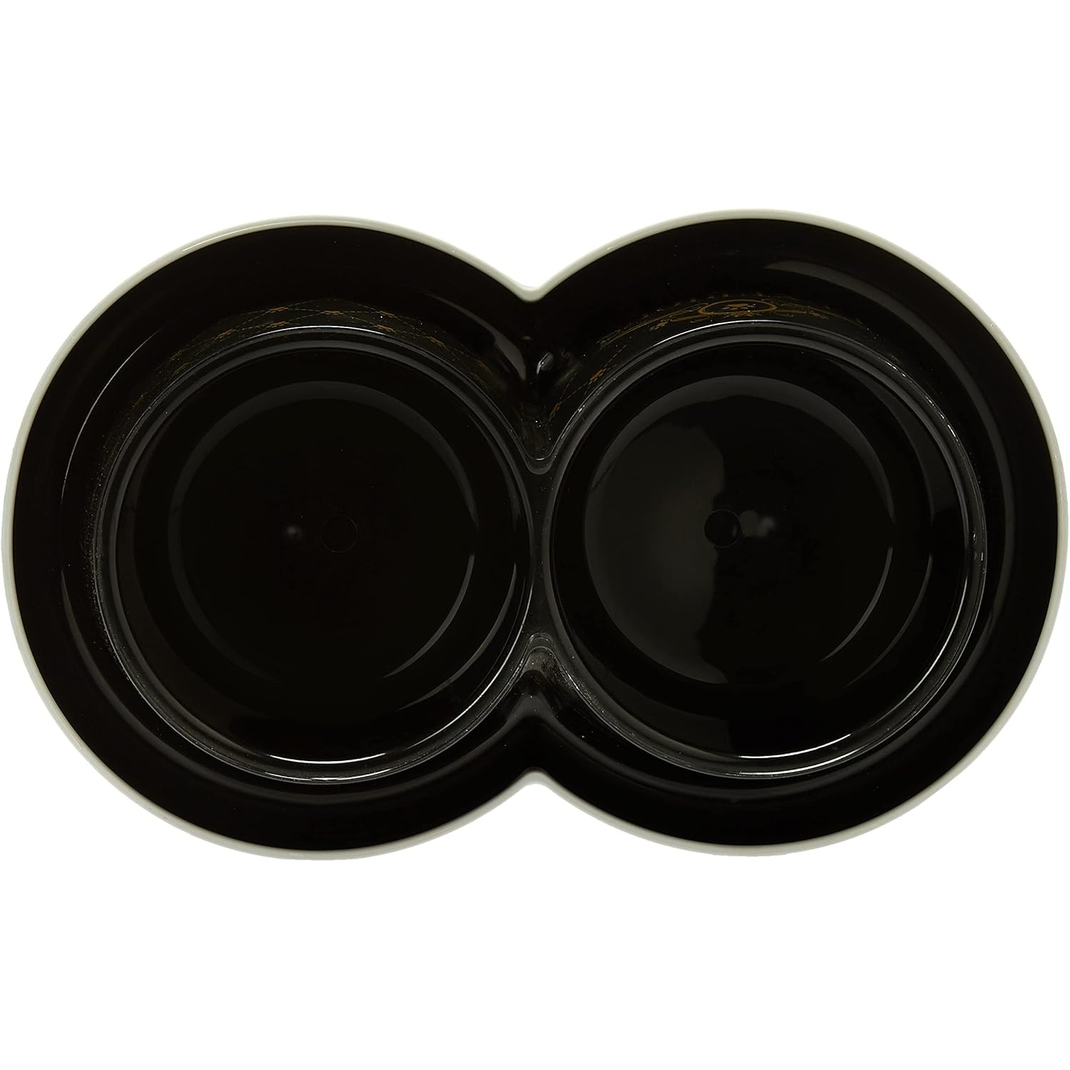 Plato Perro 2x350ml Gato Doble Anti-hormiga Luxury Negro