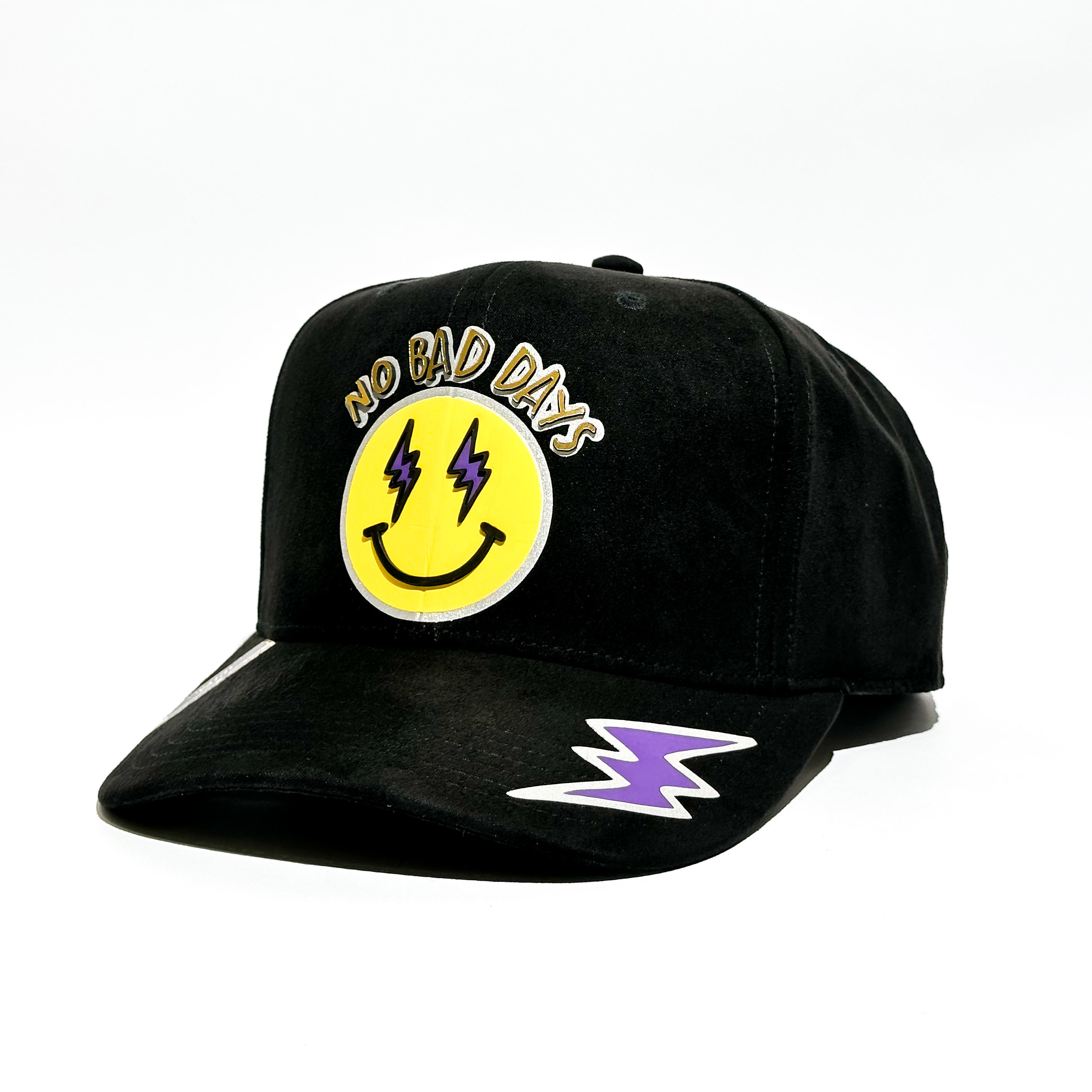 VAGO Style NO BAD DAYS Gorra Artesanal Gamuza Visera Curva
