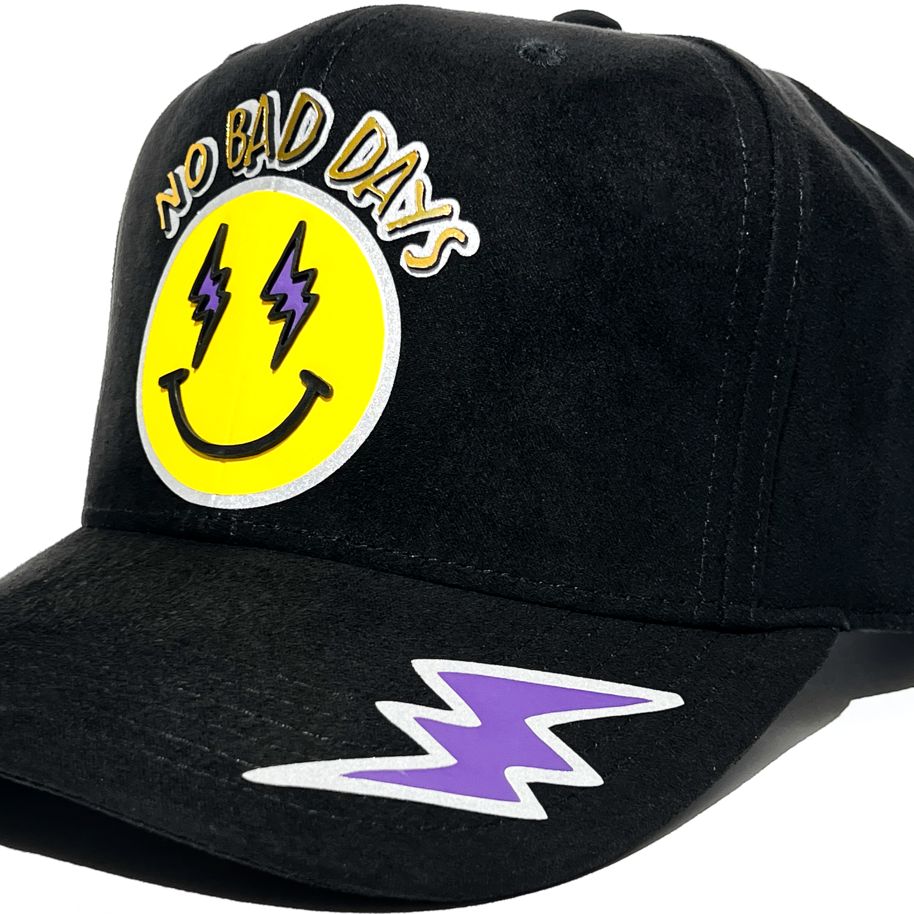 VAGO Style NO BAD DAYS Gorra Artesanal Gamuza Visera Curva