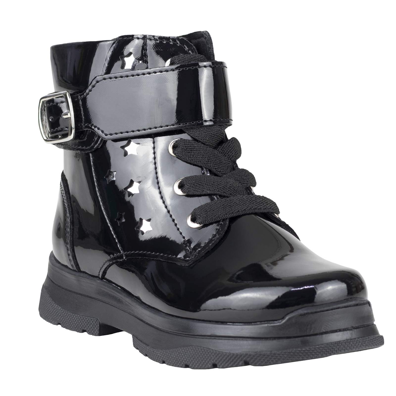 Bota De Charol Para Niña Karsten 500091-b Plataforma Urbana Moda