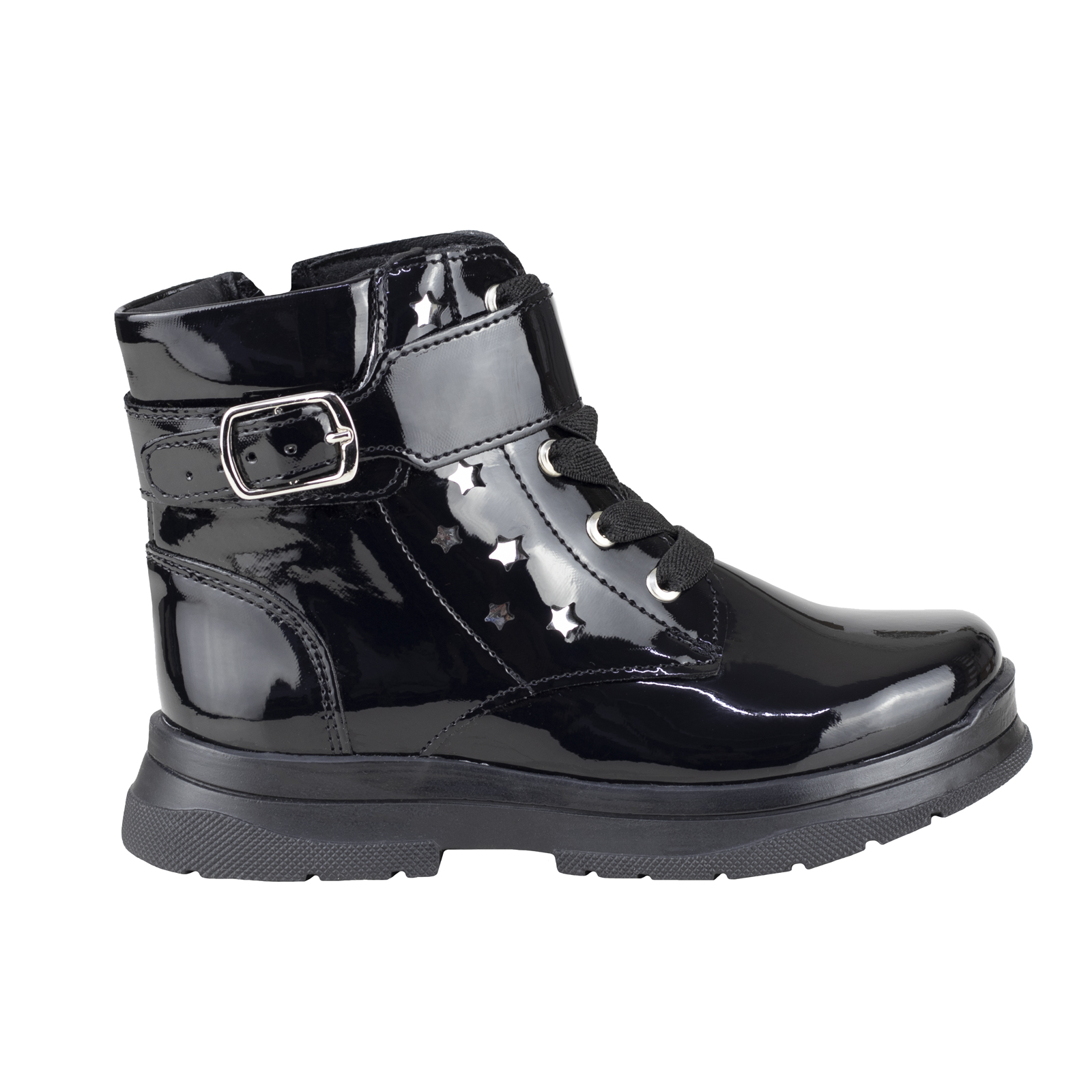 Bota De Charol Para Niña Karsten 500091-b Plataforma Urbana Moda