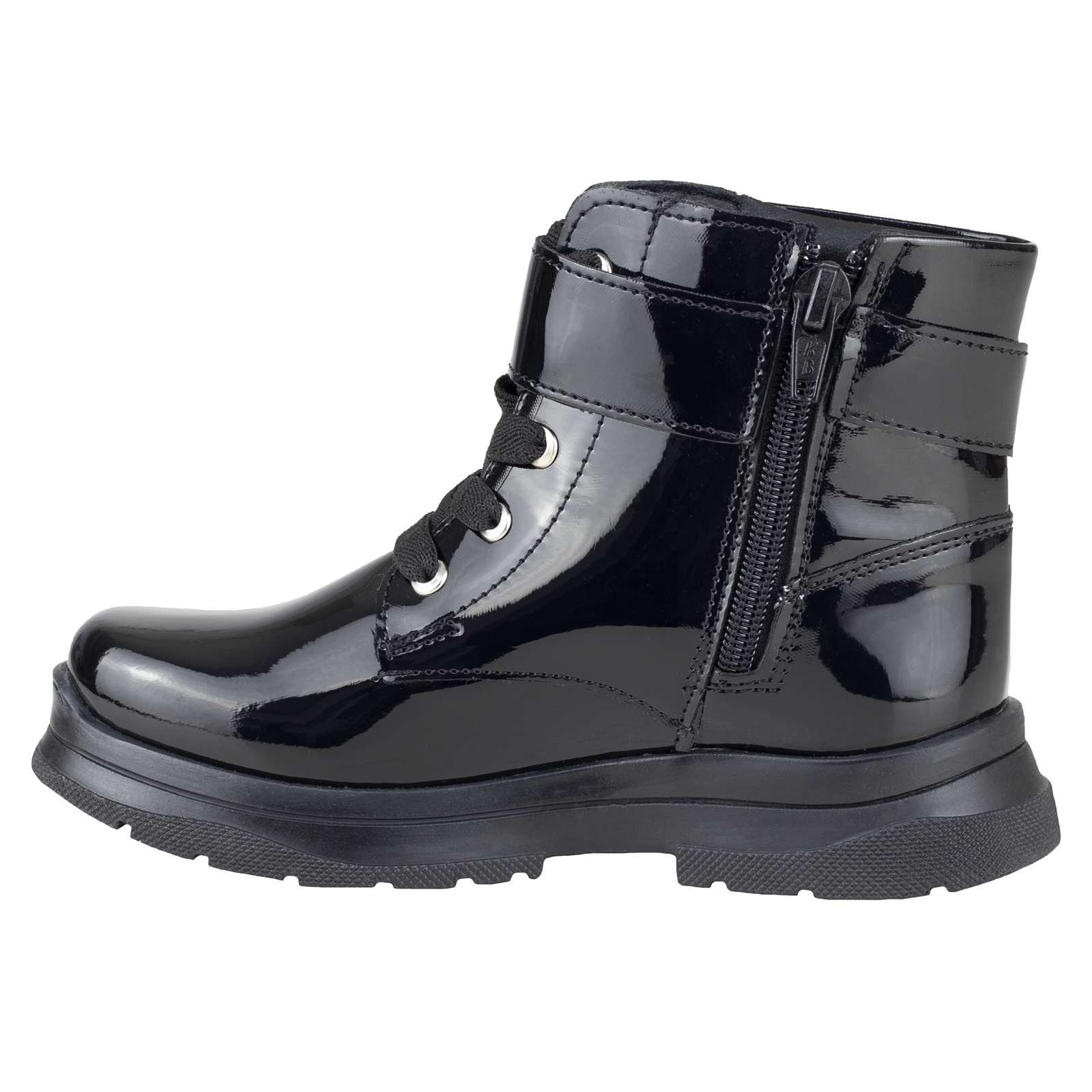 Bota De Charol Para Niña Karsten 500091-b Plataforma Urbana Moda