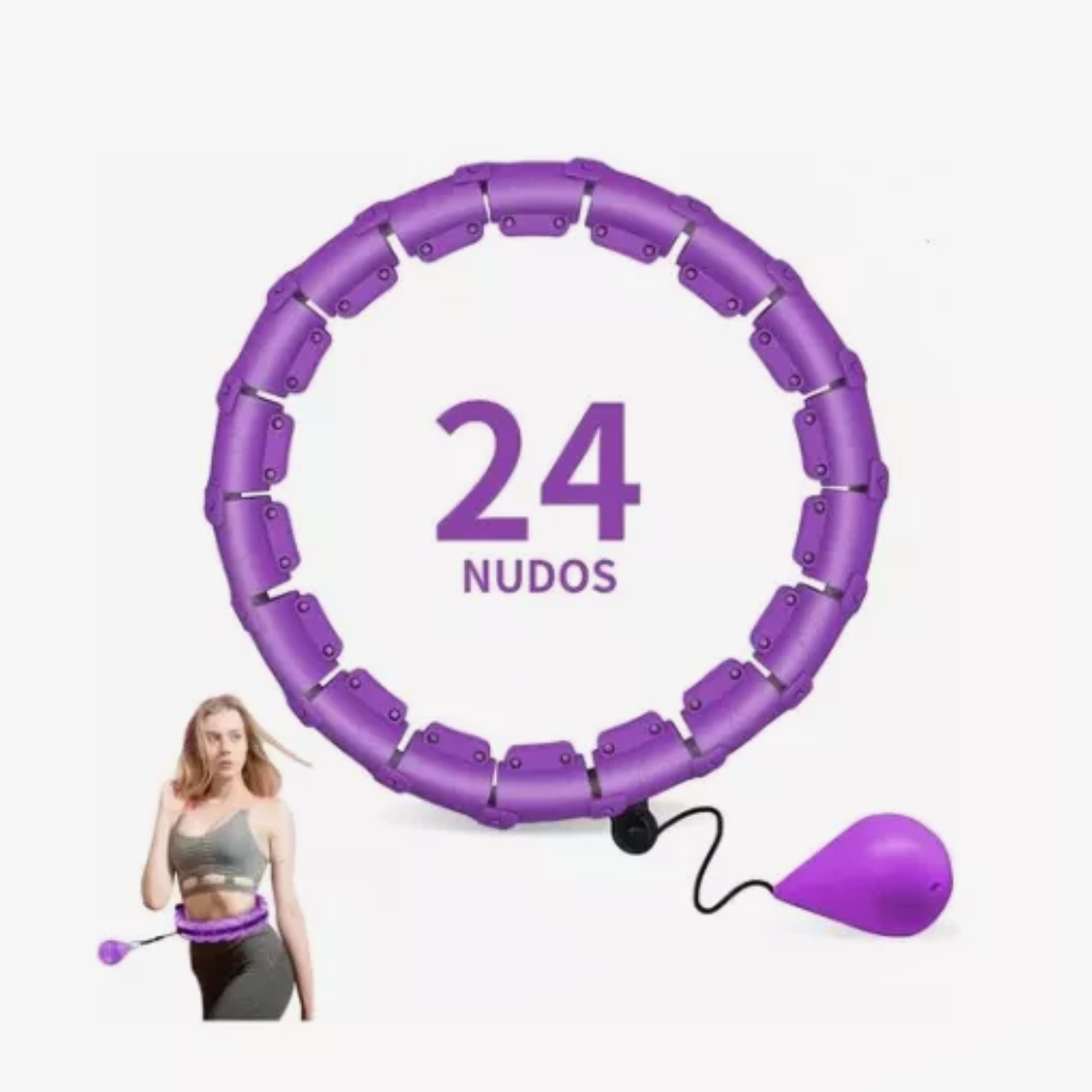 Hula Hoop Fitness Ejercicio Yoga Aros Gimnasia Morado