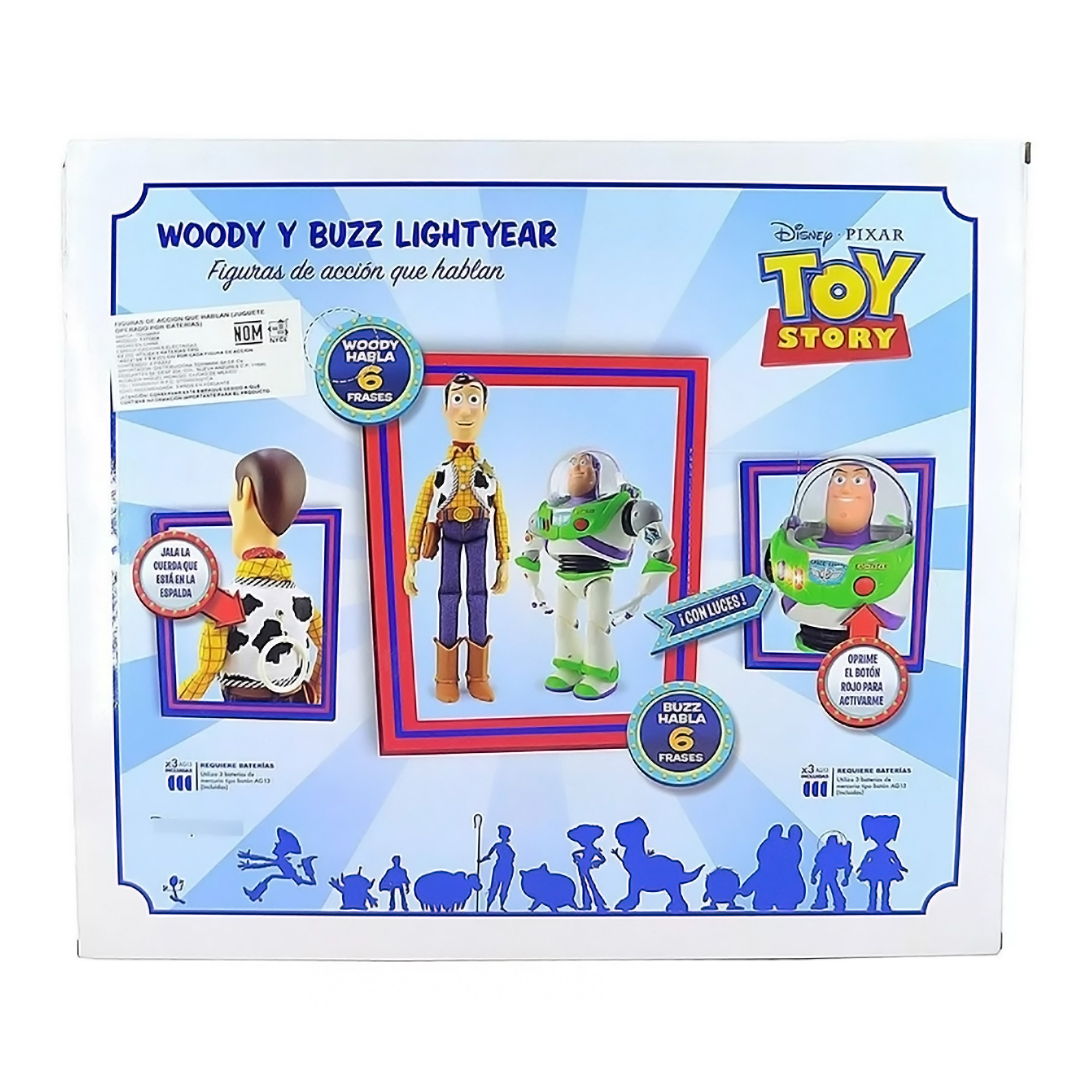 Woody Y Buzz Toy Story Disney Parlantes Con Sonidos Y Luz