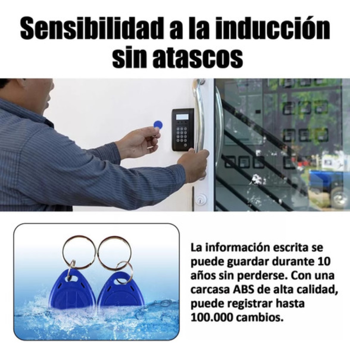 Llaveros De Proximidad Rfid Tk4100 Em4100 De 125 Khz, 100 Un azul