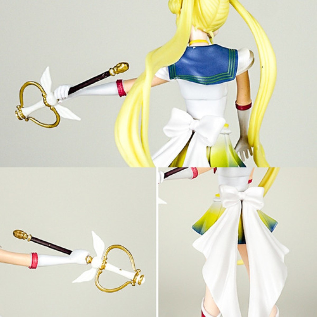 Figura Sailor Moon Serena Tsukino Anime De Coleccion blanco amarillo