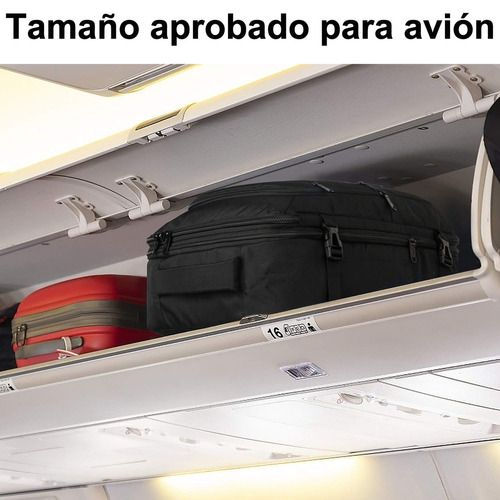 Mochila De Viaje Expandible Vancropak 40L Gran Capacidad Mochilas Hombre Viaje Aprobado Por Avión 10kg Antirrobo Impermeable Color Negra