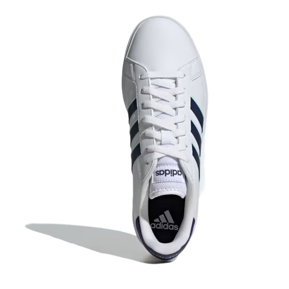 Tenis Adidas Grand Court Base Blanco-Azul M de Hombre ID1183