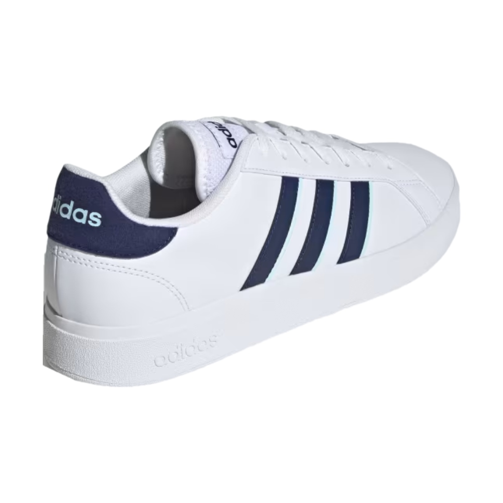 Tenis Adidas Grand Court Base Blanco-Azul M de Hombre ID1183