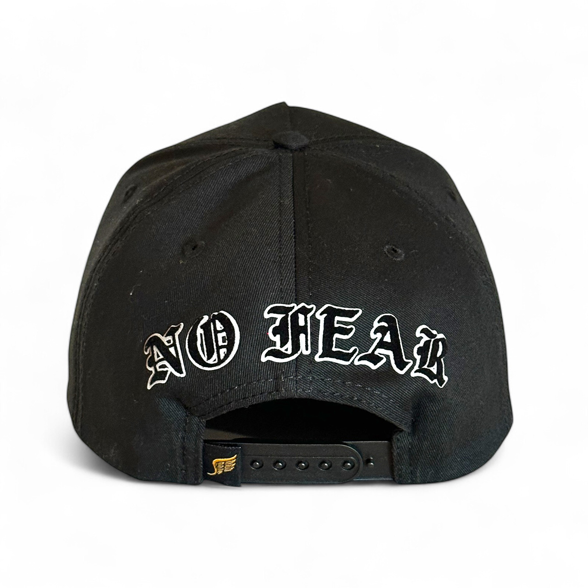 VAGO Style Gorra NO FEAR Negra Ajustable de Moda con Visera Curva Negra