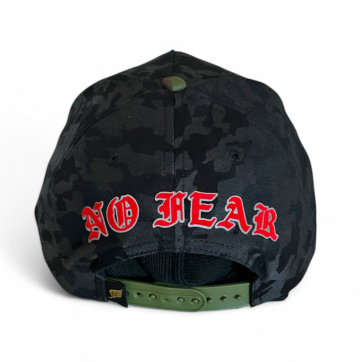 VAGO Style Gorra NO FEAR Camuflaje Ajustable con Visera Verde Exclusiva