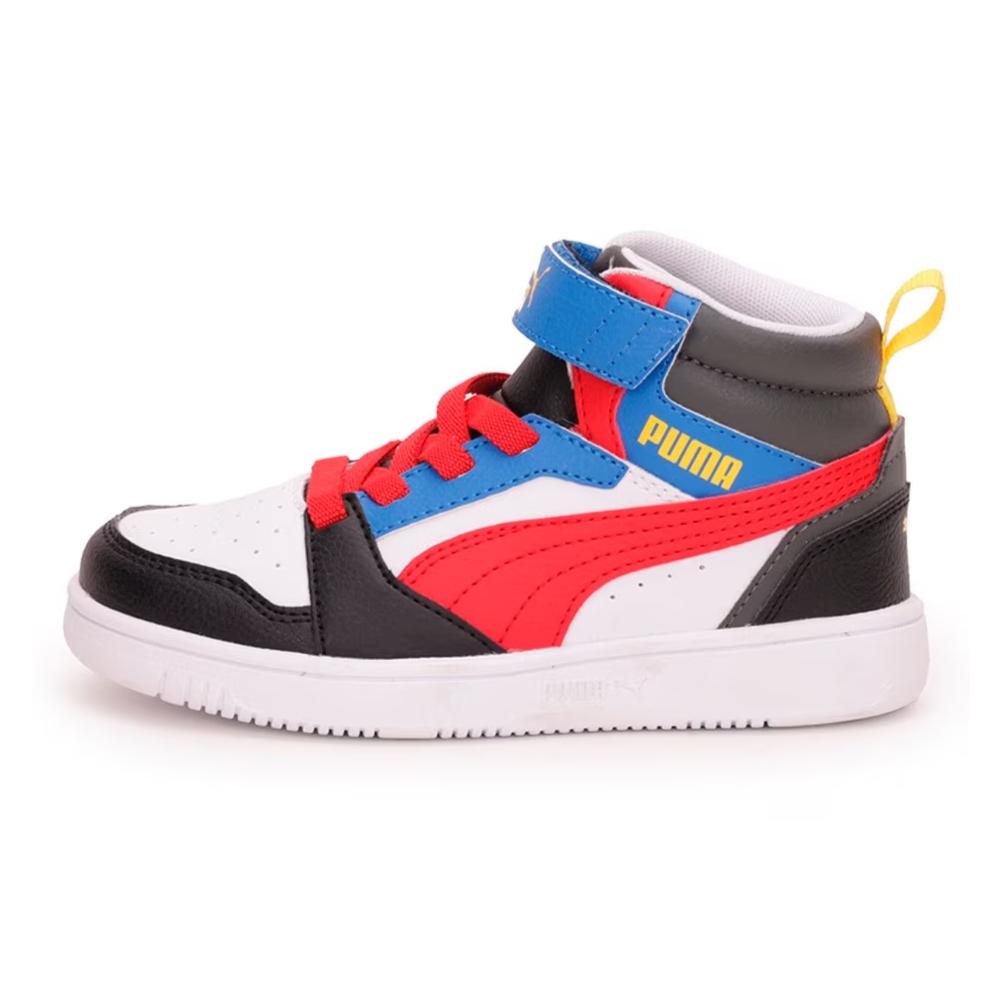 Tenis Puma Rebound V6 Mid ac+ps Blanco de Niños 393832 22