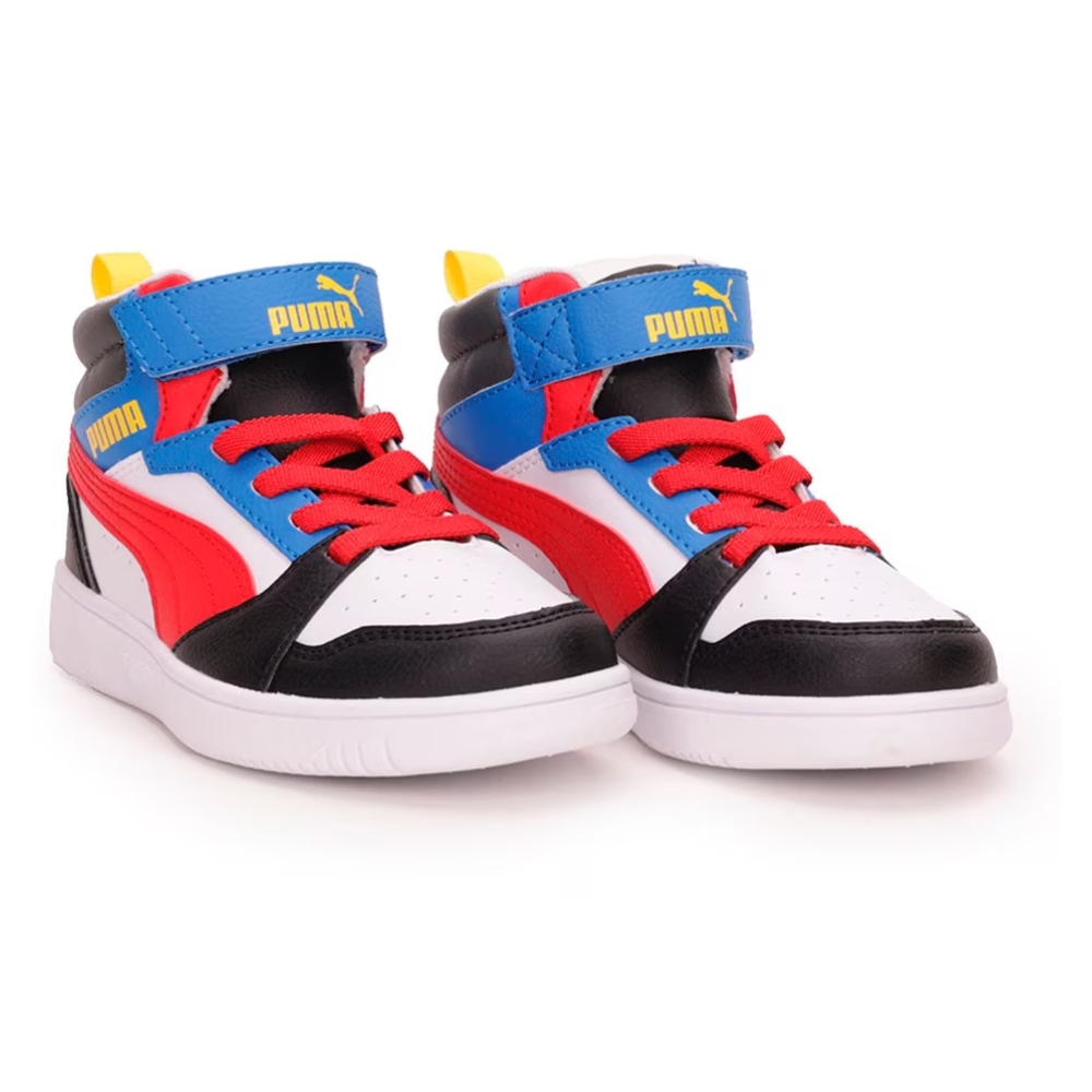 Tenis Puma Rebound V6 Mid ac+ps Blanco de Niños 393832 22