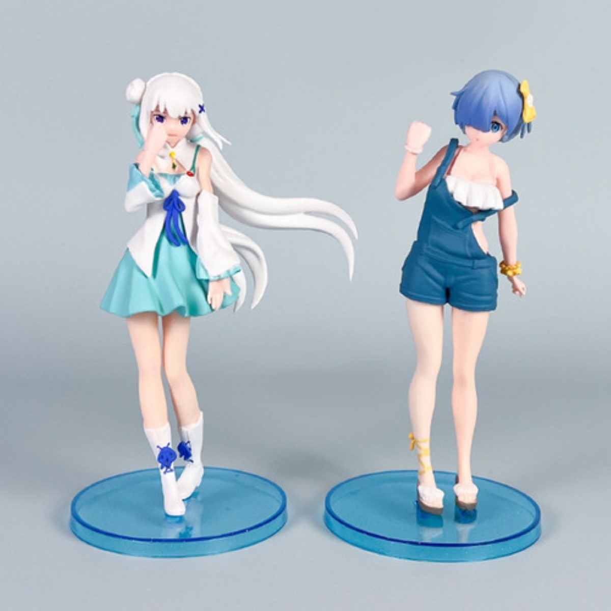 6 Figuras Re Zero Rem Emilia Anime Juguetes Coleccionables colores