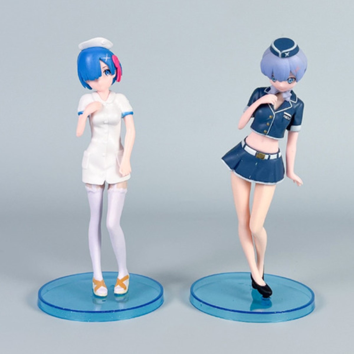 6 Figuras Re Zero Rem Emilia Anime Juguetes Coleccionables colores