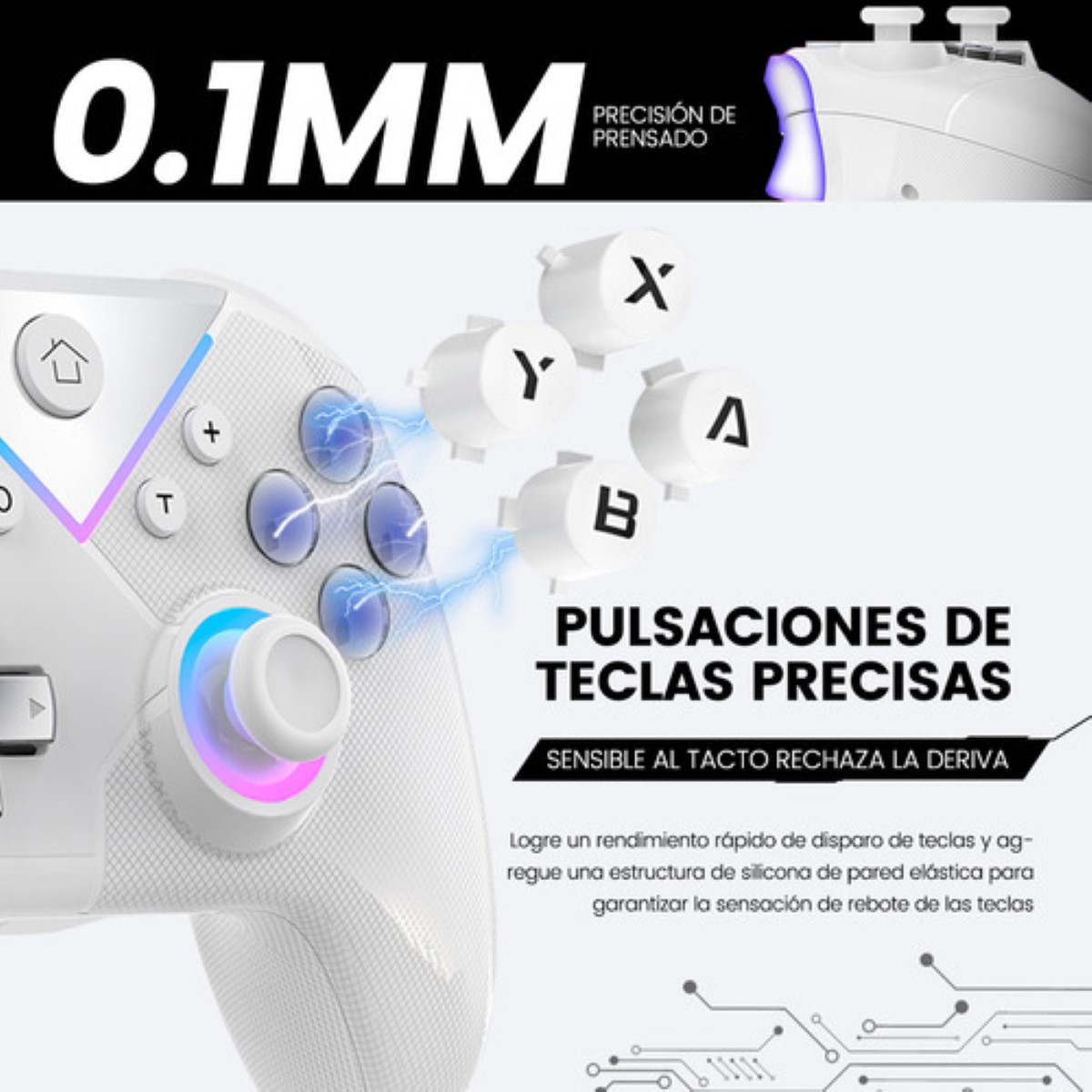 Control Joystick Inalámbrico Para Nintendo Switch Controles blnco