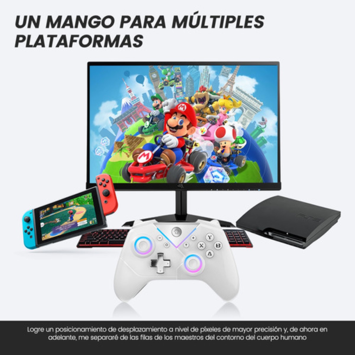 Control Joystick Inalámbrico Para Nintendo Switch Controles blnco